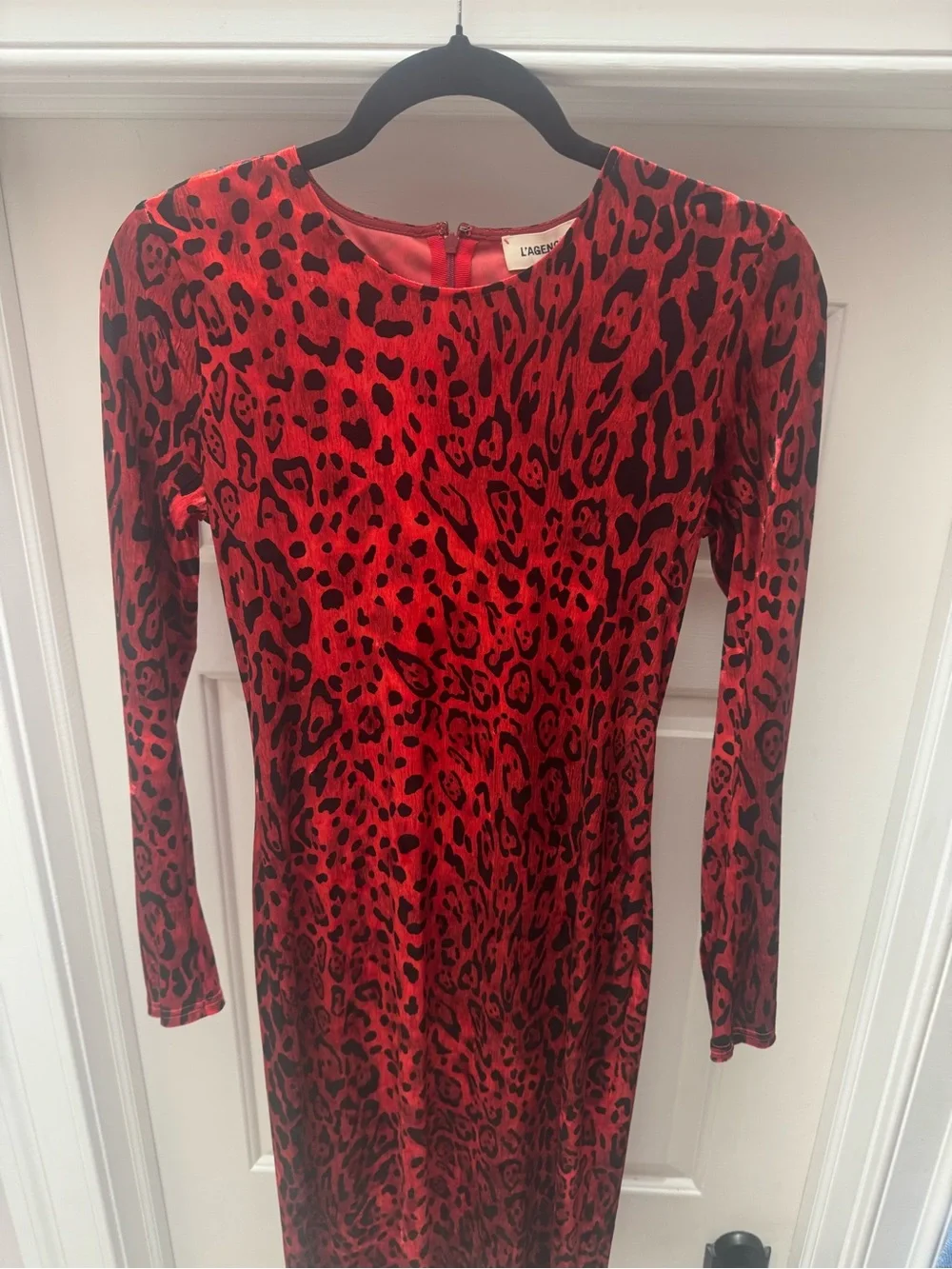 NTW L’AGENCE Liberty Midi Dress Cheetah Print - Picture 6 of 12